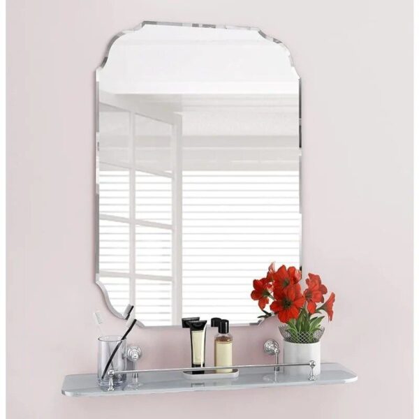 Elegant Silver Glass Mirror for Vanity and Wall Decor, 18"x 24" - Ideal for Bathroom, Bedroom, and Living Room - Image 2