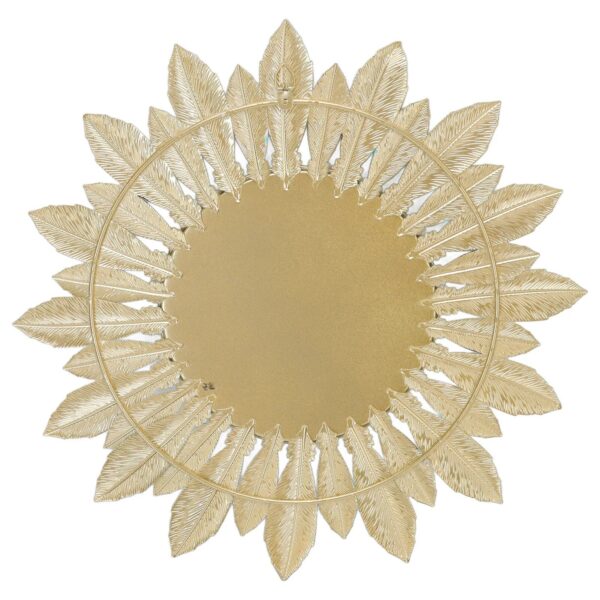 Elegant Iron Feather Wall Decor & Makeup Mirror - Stylish and Durable for Home and Commercial Spaces - Image 5