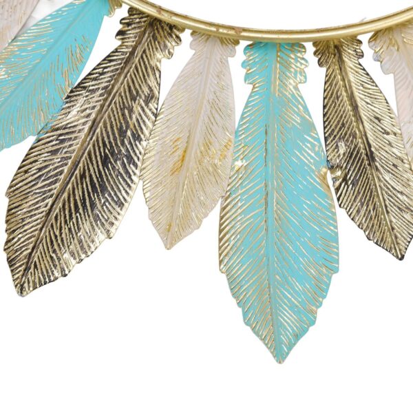 Elegant Iron Feather Wall Decor & Makeup Mirror - Stylish and Durable for Home and Commercial Spaces - Image 7