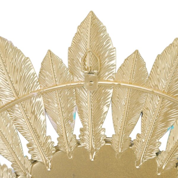 Elegant Iron Feather Wall Decor & Makeup Mirror - Stylish and Durable for Home and Commercial Spaces - Image 6