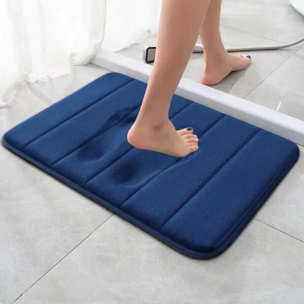 Ultra-Soft Memory Foam Bath Mat: Non-Slip, Super Absorbent Bathroom Rug - Image 3