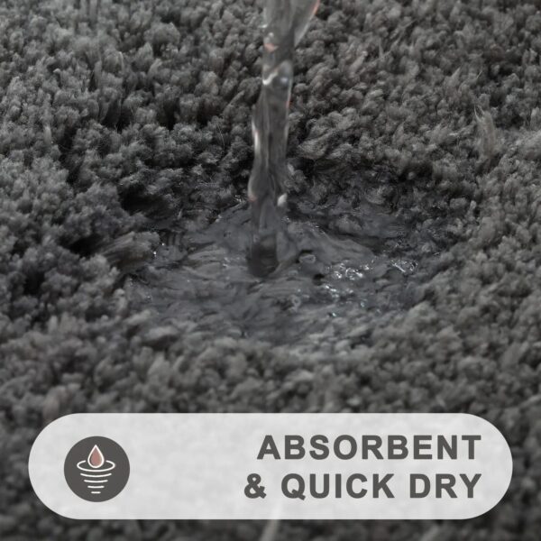 Luxurious Quick-Dry Absorbent Plush Bath Rug - Anti-Slip, Soft, and Durable for Home Decor - Image 5