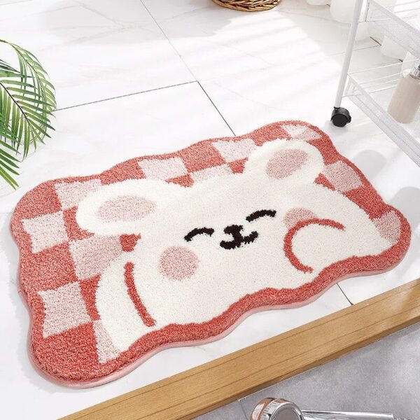 Soft Plush Cartoon Microfiber Bath Mat - Absorbent, Non-Slip, Quick-Dry Bathroom Rug - Image 4