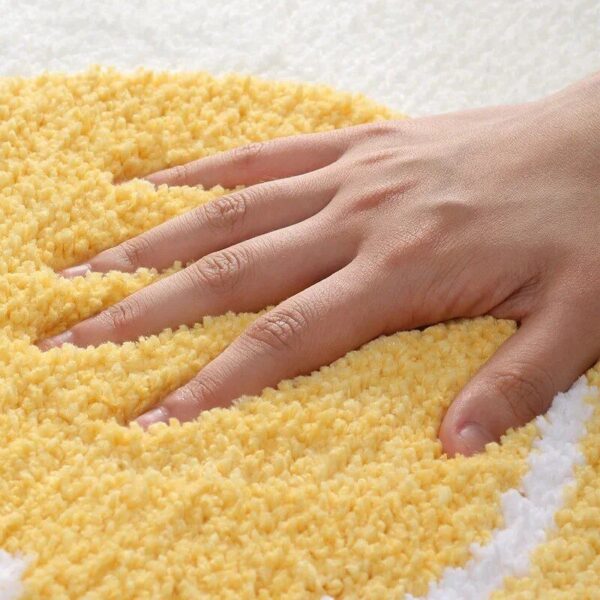 Egg-citing Poached Egg Shaped Carpet: Non-Slip, Multi-Purpose & Fun Home Accessory - Image 7