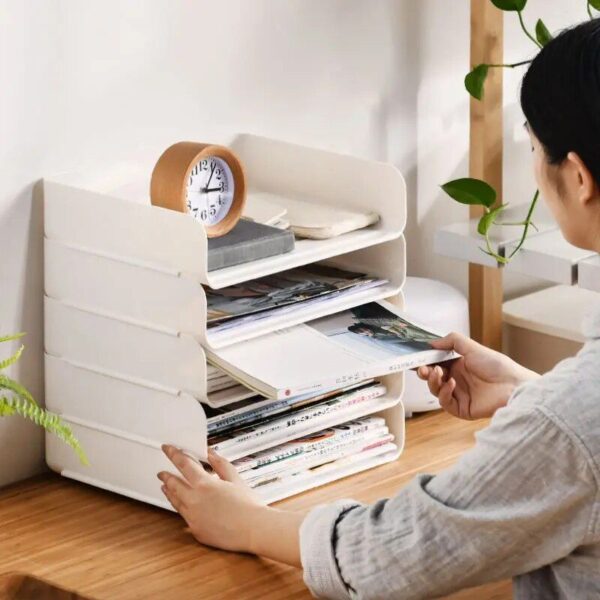 Efficient A4 Desktop File Tray Organizer - Image 4