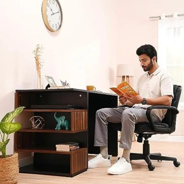 Ergonomic Swivel Executive Office Chair with Padded Armrests and Adjustable Height - Image 3