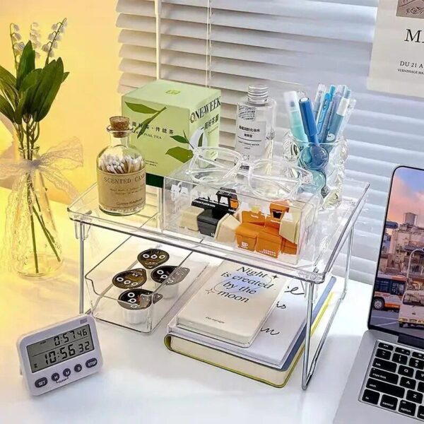 Clear Foldable Desk Organizer - Image 6