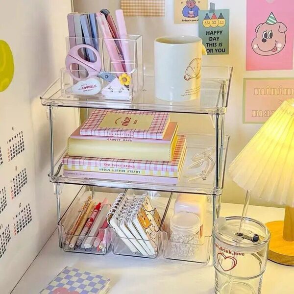 Clear Foldable Desk Organizer - Image 5