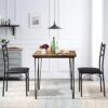 Compact 3-Piece Square Dining Set with PU Cushion Chairs - Image 4