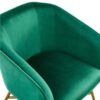 Elegant Green Velvet Club Accent Chair - Modern Metal-Legged Seating - Image 6
