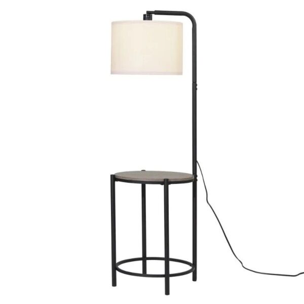 Elegant 54-Inch Floor Lamp with Integrated Table and LED Bulb - Image 4