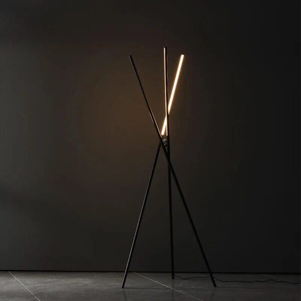 Modern Nordic LED Floor Lamp – Minimalist Aluminum 3-Prong Design for Elegant Home Lighting - Image 6