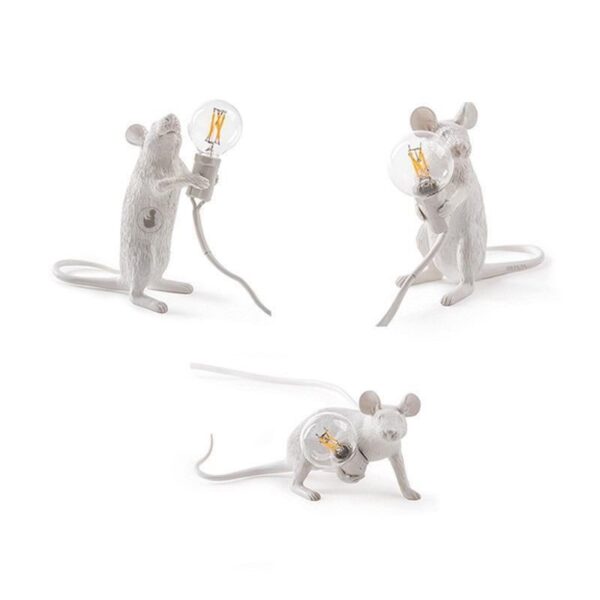 Charming Mouse-Shaped Night Lamp - Modern Tabletop Decorative Light for Home & Bedroom - Image 2