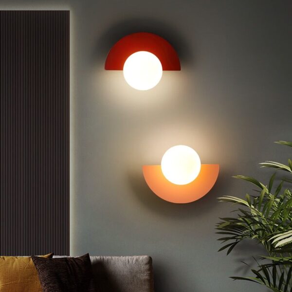 Modern Nordic Glass Ball LED Wall Sconce - Image 2