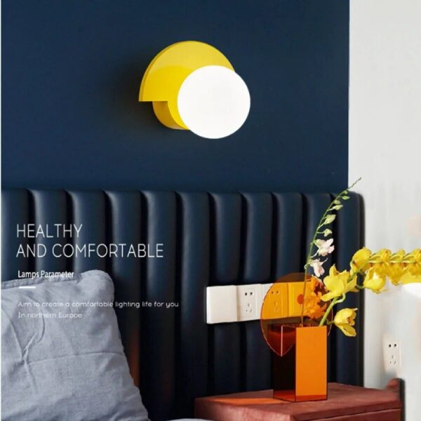 Modern Nordic Glass Ball LED Wall Sconce - Image 6