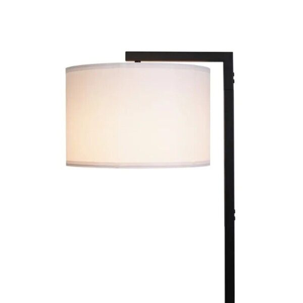 Elegant 62" Contemporary Metal Floor Lamp with LED Bulb and Footswitch, Black - Image 5