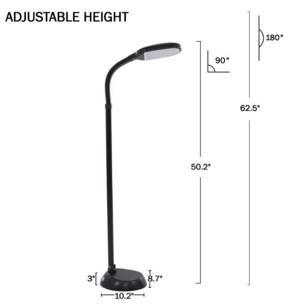 Adjustable LED Floor Lamp - Contemporary Design for Living Room, Bedroom, and Office - Image 4