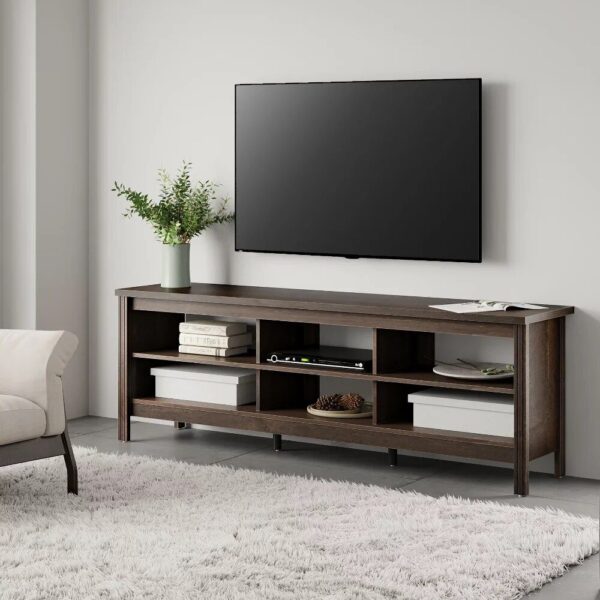 Modern Farmhouse 58" Espresso TV Stand for 65" Screens with Storage - Image 2