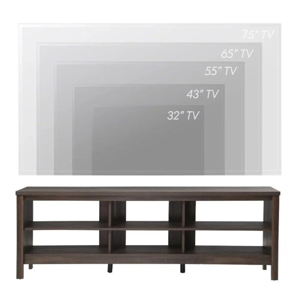 Modern Farmhouse 58" Espresso TV Stand for 65" Screens with Storage - Image 3