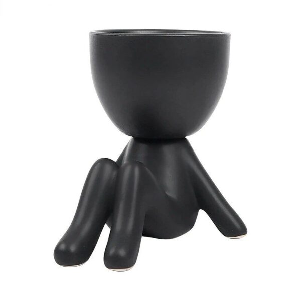 Charming Humanoid Ceramic Planter - Image 6