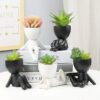 Charming Humanoid Ceramic Planter - Image 2