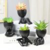 Charming Humanoid Ceramic Planter - Image 3