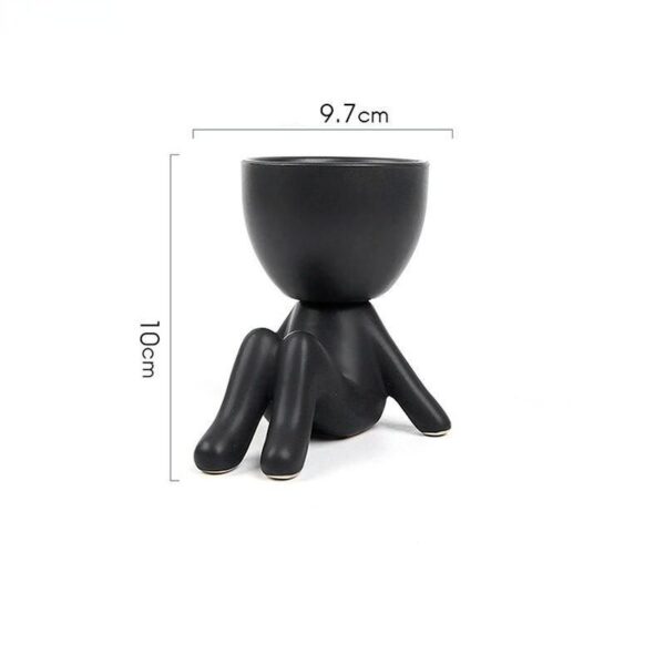 Charming Humanoid Ceramic Planter - Image 7