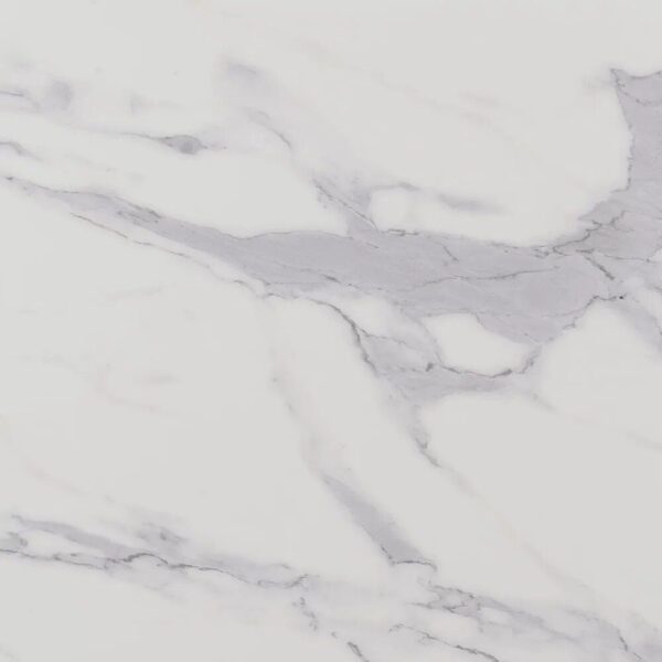 Elegant Faux White Marble Coffee Table with Shelf - Image 5