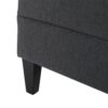 Elegant Dark Grey Fabric Tufted Ottoman - Image 5