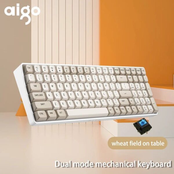 Wireless Gaming Mechanical Keyboard: 2.4G, USB Type-C, 100-Key, Hot Swap, Blue/Yellow Switch - Image 2