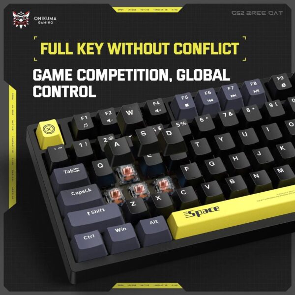 Compact RGB Mechanical Gaming Keyboard - 82 Key Wired USB Keyboard with Backlight - Image 6