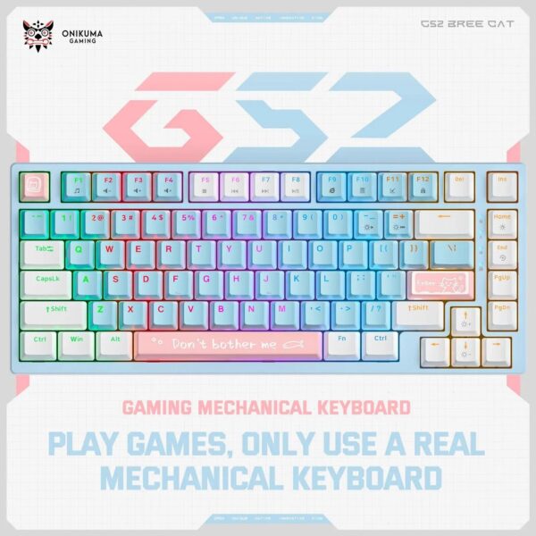 Compact RGB Mechanical Gaming Keyboard - 82 Key Wired USB Keyboard with Backlight - Image 2