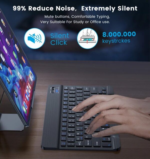 Mini Wireless Bluetooth Rechargeable Keyboard - Multilingual for iOS, Android & Windows Devices - Image 6