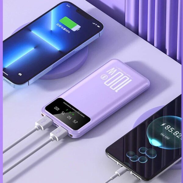 50,000mAh 100W Super Fast Charging Portable Power Bank with Dual LED & Digital Display - Image 3