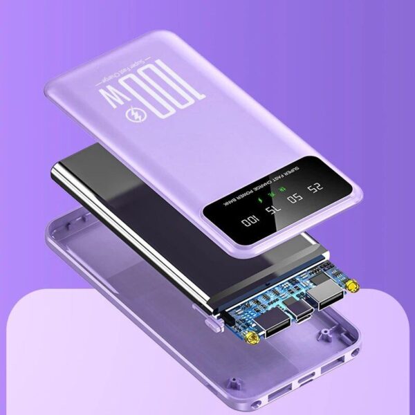 50,000mAh 100W Super Fast Charging Portable Power Bank with Dual LED & Digital Display - Image 4