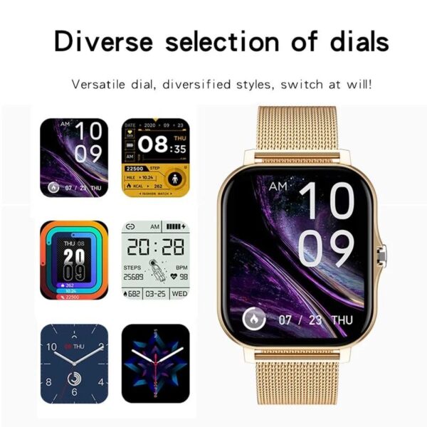 Full Touch Screen Sports Fitness Smartwatch with Bluetooth Calls - Image 4