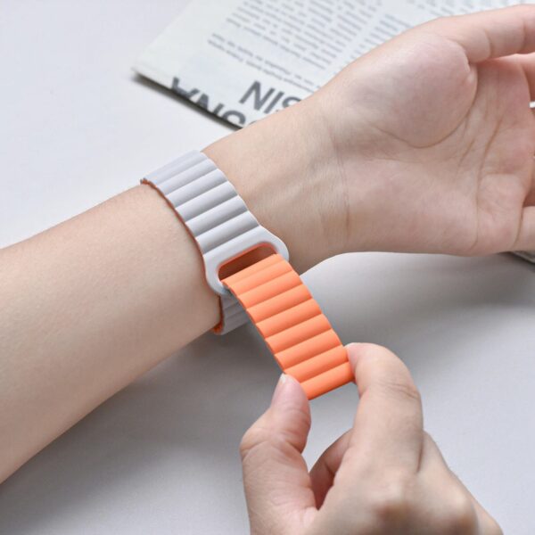 Magnetic Silicone Loop Strap for Apple Watch (38mm-49mm) - Image 5