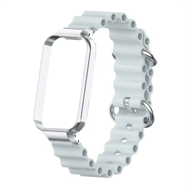 Ocean Silicone Watch Band with Protective Case - Rectangle/Square-shape Design - Image 5