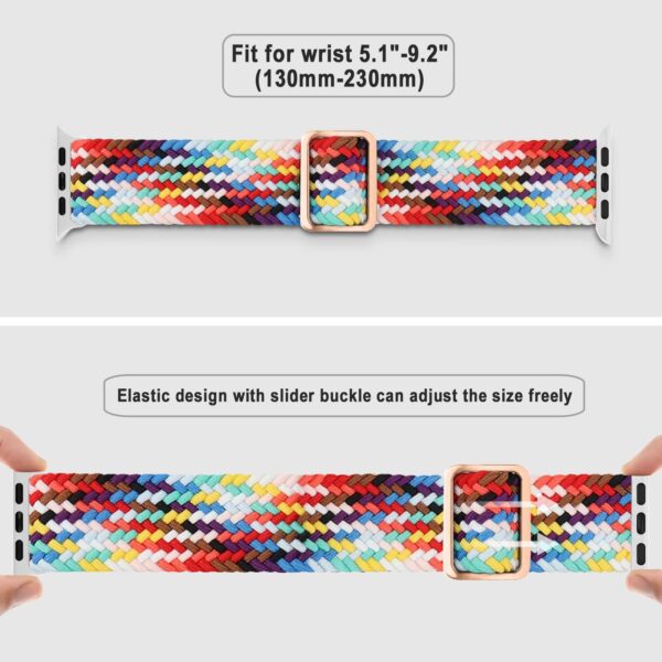 Braided Solo Loop Apple Watch Band - Compatible with Series 3 to 9 & SE - Image 5