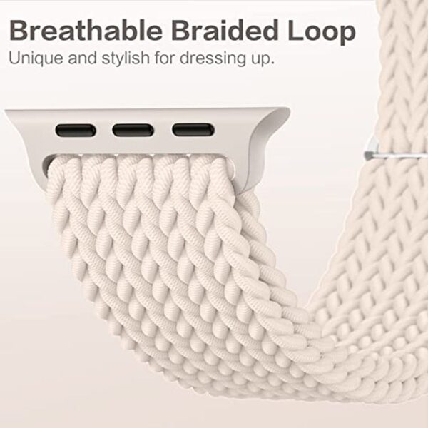 Braided Solo Loop Apple Watch Band - Compatible with Series 3 to 9 & SE - Image 4