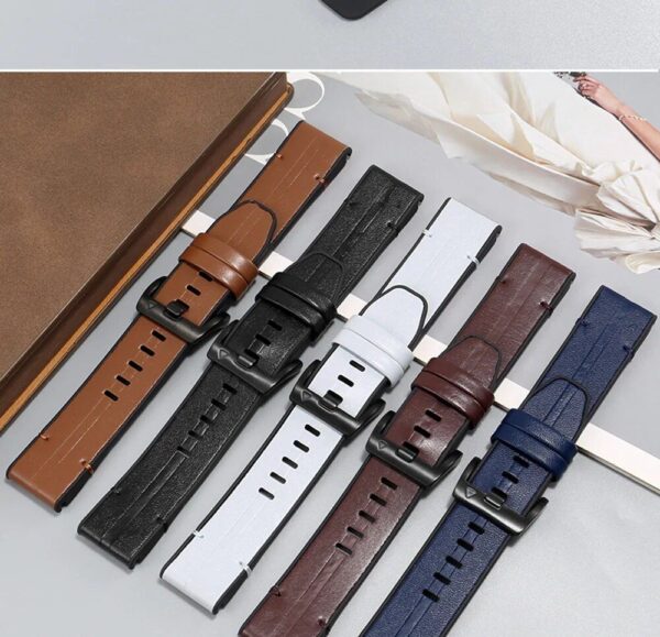 QuickFit Leather & Silicone Strap for Garmin Fenix Series - 22mm/26mm - Image 6