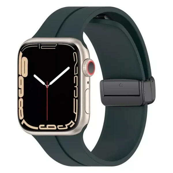 Magnetic Silicone Sport Strap for 38mm-49mm Smartwatches