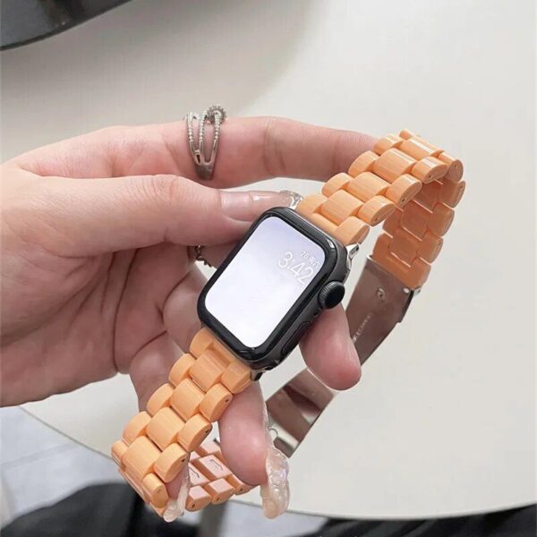 Chic Candy-Colored Resin Strap for 38mm-45mm Smartwatches - Image 5