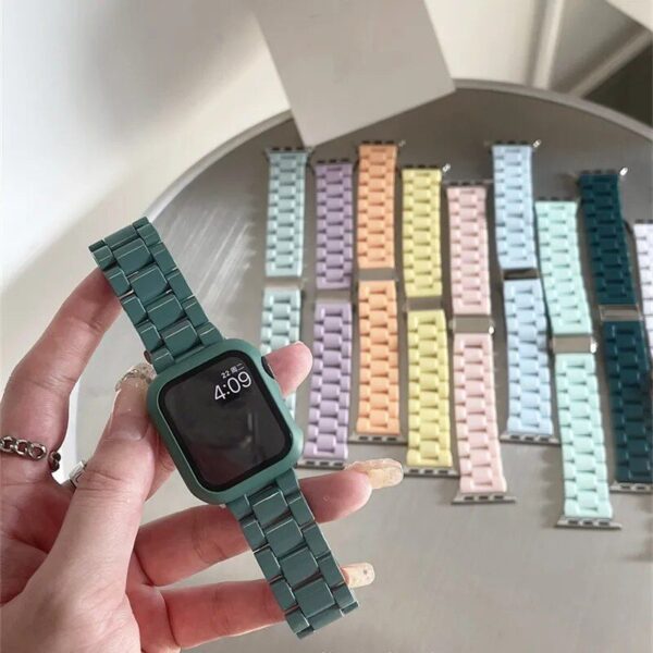 Chic Candy-Colored Resin Strap for 38mm-45mm Smartwatches - Image 3