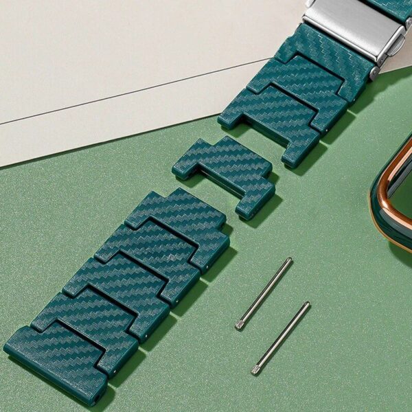 Universal 20/22mm Carbon Fiber Watch Strap with Metal Buckle - Image 6