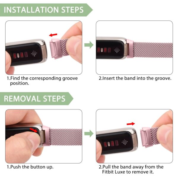 Fitness Enthusiasts' Choice: Magnetic Milanese Sport Strap for Fitbit Luxe - Image 7