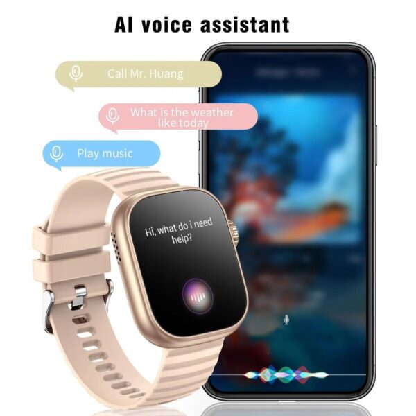 2.01" LED Smartwatch with 100+ Sport Modes, Fitness Tracker & Body Temperature Monitor - Image 5