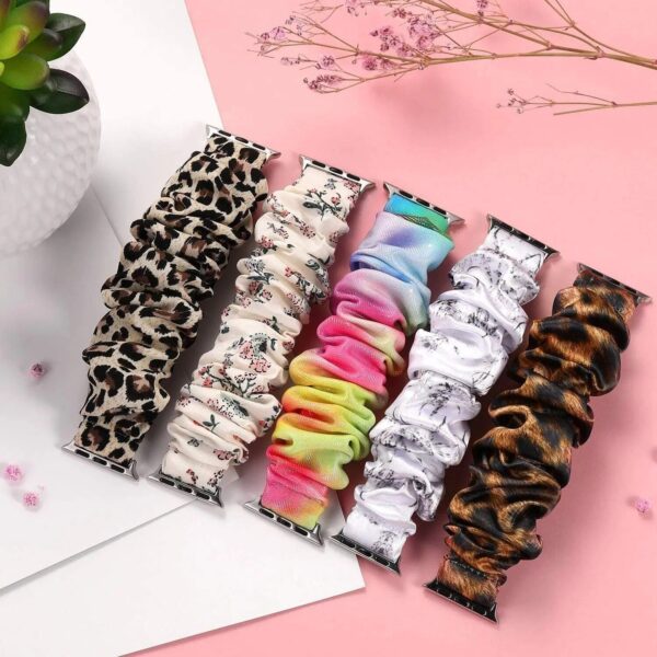 Elastic Scrunchie Apple Watch Band - Nylon Solo Loop Bracelet for All Series - Image 6
