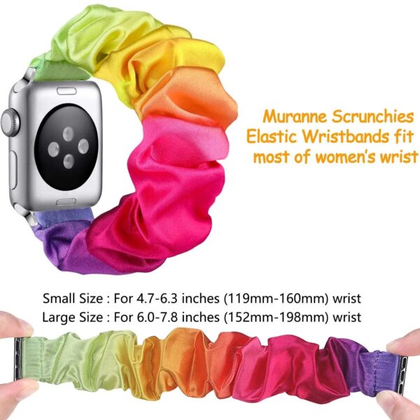 Elastic Scrunchie Apple Watch Band - Nylon Solo Loop Bracelet for All Series - Image 2