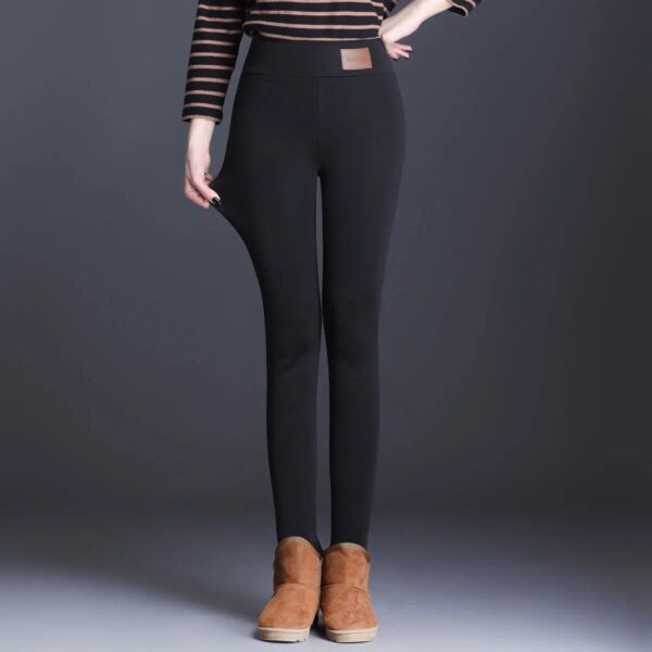 Women Pants Winter Fleece Thicken Pants Lamb Wool - Image 5